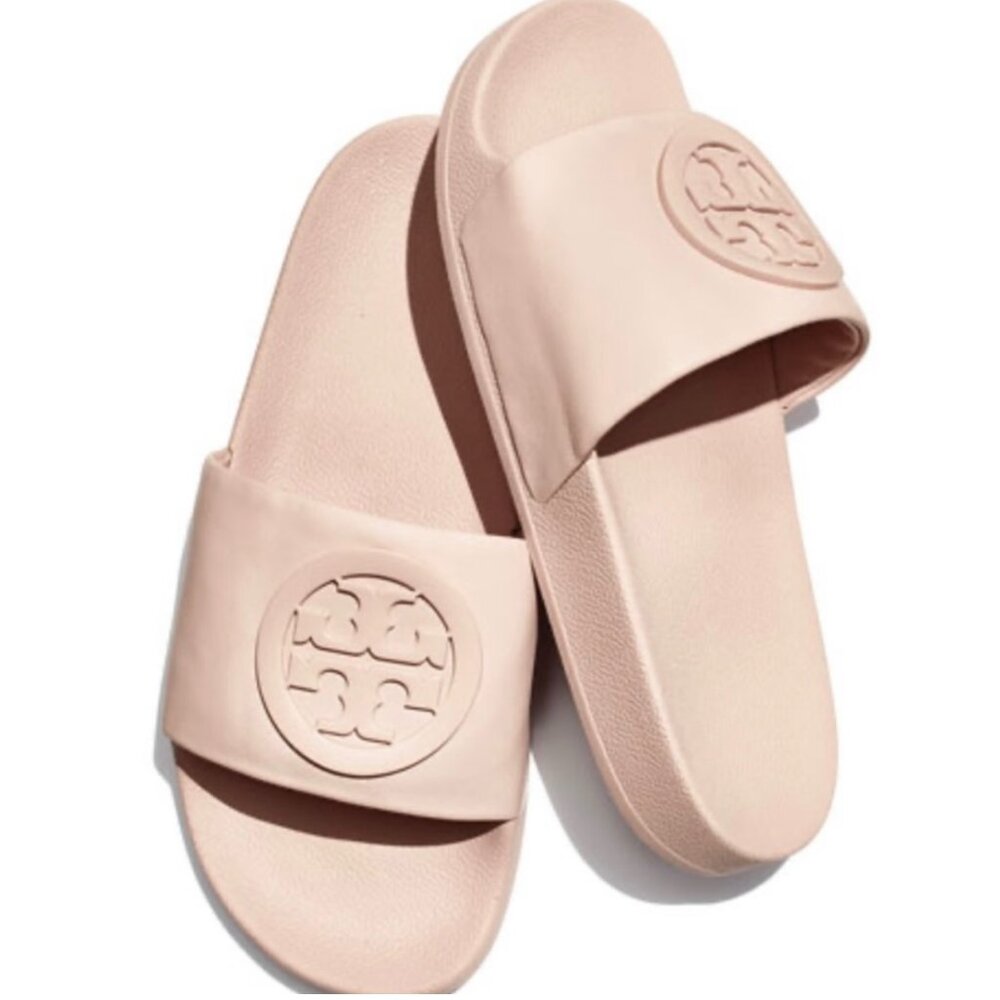 Tory Burch Lina Women Pink Slide Sandals - Size 6 - Picture 2 of 11